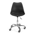 Scaun de birou pentru copii, rotativ, negru, max 125 kg, 44x40x80/90 cm
