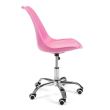 Scaun de birou pentru copii, rotativ, roz, max 125 kg, 44x40x80/90 cm