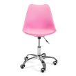 Scaun de birou pentru copii, rotativ, roz, max 125 kg, 44x40x80/90 cm