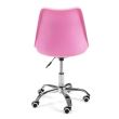Scaun de birou pentru copii, rotativ, roz, max 125 kg, 44x40x80/90 cm