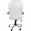 Scaun de birou, rotativ, functie tilt, piele ecologica, otel, alb, max 130 kg, 63x60x113-123 cm, Malatec