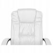 Scaun de birou, rotativ, functie tilt, piele ecologica, otel, alb, max 130 kg, 63x60x113-123 cm, Malatec