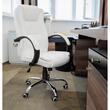 Scaun de birou, rotativ, functie tilt, piele ecologica, otel, alb, max 130 kg, 63x60x113-123 cm, Malatec
