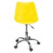 Scaun de birou, rotativ, galben, 51x78/90 cm 