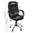Scaun de birou, rotativ, piele ecologica, negru, Malatec