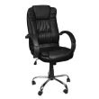 Scaun de birou, rotativ, piele ecologica, negru, Malatec