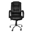 Scaun de birou, rotativ, piele ecologica, negru, Malatec