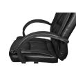 Scaun de birou, rotativ, piele ecologica, negru, Malatec