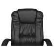 Scaun de birou, rotativ, piele ecologica, negru, Malatec