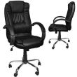 Scaun de birou, rotativ, piele ecologica, negru, Malatec