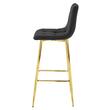 Scaun de bucatarie/bar, Artool, Arceto, catifea, metal, negru si auriu, 43.5x49x102 cm