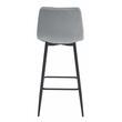 Scaun de bucatarie/bar, Artool, Arceto, catifea, otel, argintiu si negru, 43.5x32.5x104 cm