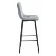 Scaun de bucatarie/bar, Artool, Arceto, catifea, otel, argintiu si negru, 43.5x32.5x104 cm