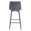 Scaun de bucatarie/bar, Artool, Arceto, catifea, otel, gri si negru, 43.5x32.5x104 cm