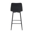 Scaun de bucatarie/bar, Artool, Arceto, catifea, otel, negru, 43.5x32.5x104 cm