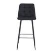 Scaun de bucatarie/bar, Artool, Arceto, catifea, otel, negru, 43.5x32.5x104 cm