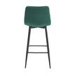 Scaun de bucatarie/bar, Artool, Arceto, catifea, otel, verde si negru, 43.5x32.5x104 cm