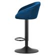 Scaun de bucatarie/bar, Artool, East, rotativ, catifea, bleumarin si negru, 53x46x81-103 cm