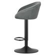 Scaun de bucatarie/bar, Artool, East, rotativ, catifea, gri si negru, 53x46x81-103 cm