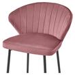 Scaun de bucatarie/bar, Artool, Gatta, catifea, metal, roz si negru, 55x49x90.5 cm
