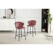 Scaun de bucatarie/bar, Artool, Gatta, catifea, metal, roz si negru, 55x49x90.5 cm