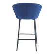 Scaun de bucatarie/bar, Artool, Gatta, catifea, otel, albastru si negru, 43.5x36.5x90.5 cm