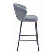 Scaun de bucatarie/bar, Artool, Gatta, catifea, otel, gri si negru, 43.5x36.5x90.5 cm