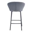 Scaun de bucatarie/bar, Artool, Gatta, catifea, otel, gri si negru, 43.5x36.5x90.5 cm