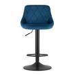 Scaun de bucatarie/bar, Artool, Kast, rotativ, catifea, bleumarin si negru, 45.5x49x85-105 cm