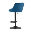 Scaun de bucatarie/bar, Artool, Kast, rotativ, catifea, bleumarin si negru, 45.5x49x85-105 cm