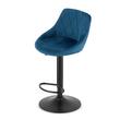 Scaun de bucatarie/bar, Artool, Kast, rotativ, catifea, bleumarin si negru, 45.5x49x85-105 cm