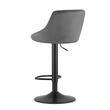 Scaun de bucatarie/bar, Artool, Kast, rotativ, catifea, gri si negru, 45.5x49x85-105 cm