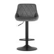 Scaun de bucatarie/bar, Artool, Kast, rotativ, catifea, gri si negru, 45.5x49x85-105 cm