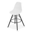 Scaun de bucatarie/bar, Artool, Lamal, PP, lemn, alb si negru, 54x55x107.5 cm
