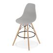Scaun de bucatarie/bar, Artool, Lamal, PP, lemn, gri si natur, 54x55x107.5 cm