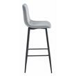Scaun de bucatarie/bar, Artool, Pozza, catifea, otel, argintiu si negru, 43x35x104 cm