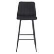 Scaun de bucatarie/bar, Artool, Pozza, catifea, otel, negru, 43x35x104 cm