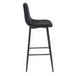 Scaun de bucatarie/bar, Artool, Pozza, catifea, otel, negru, 43x35x104 cm