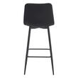 Scaun de bucatarie/bar, Artool, Pozza, catifea, otel, negru, 43x35x104 cm