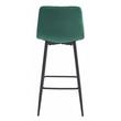 Scaun de bucatarie/bar, Artool, Pozza, catifea, otel, verde si negru, 43x35x104 cm