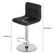 Scaun de bucatarie/bar, Artool, Prot, rotativ, piele ecologica, negru, 41x44.5x87.5-108 cm