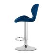 Scaun de bucatarie/bar, Artool, West, rotativ, catifea, bleumarin si argintiu, 46x48.5x90-111 cm