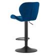 Scaun de bucatarie/bar, Artool, West, rotativ, catifea, bleumarin si negru, 46x48.5x90-111 cm
