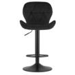 Scaun de bucatarie/bar, Artool, West, rotativ, catifea, negru, 46x48.5x90-111 cm