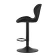 Scaun de bucatarie/bar, Artool, West, rotativ, catifea, negru, 46x48.5x90-111 cm