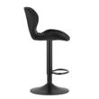 Scaun de bucatarie/bar, Artool, West, rotativ, catifea, negru, 46x48.5x90-111 cm