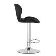 Scaun de bucatarie/bar, Artool, West, rotativ, catifea, negru si argintiu, 46x48.5x90-111 cm