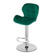 Scaun de bucatarie/bar, Artool, West, rotativ, catifea, verde si argintiu, 46x48.5x90-111 cm