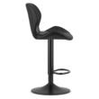 Scaun de bucatarie/bar, Artool, West, rotativ, piele ecologica, negru, 46x48.5x90-111 cm
