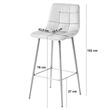 Scaun de bucatarie/bar, Artool, Arceto, catifea, metal, bej si auriu, 43.5x49x102 cm